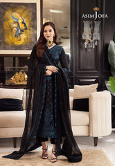 Asim Jofa Rang e Noor Ajrn-02 Embroidered Lawn Silk 3 Pcs