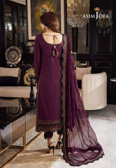 Asim Jofa Rang e Noor Ajrn-04 Embroidered Lawn Silk 3 Pcs