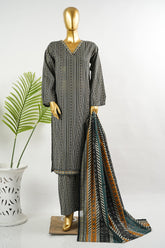 Bin Saeed Stitched 3 Piece Exclusive Printed Lawn Vol-16 Suit-LSM-3368-BLACK