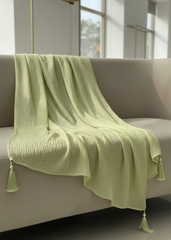 Nairah Crinkle Chiffon Dupatta Wrap-Sage Green Dupatta