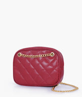 RTW Creation - Maroon quilted rectangle cross-body bag