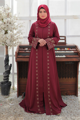 TGM Abaya Collection-Deep Carmine
