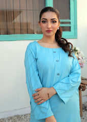 Tng By Md Stitched-Ansha Co-Ord Set | Aqua Blue