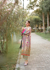 Midway Arts Stitched Co Ords Set Collection'2026-Lvory 2pc Midway arts