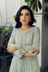 Manahils Stitched Formals K-218-Mint Enchantress