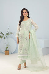 Manahils Stitched Formals K-214-Mint Meadow