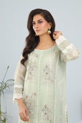 Manahils Stitched Formals K-214-Mint Meadow