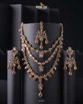 Sonya's Necklace Set Golden Pink - Zeesy Jewellery