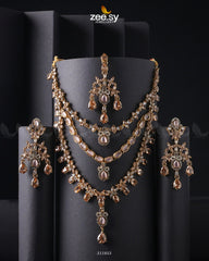 Sonya's Necklace Set Golden Pink - Zeesy Jewellery