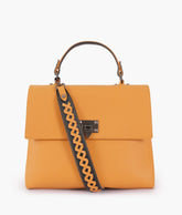 RTW Creation - Mustard flap-over top-handle bag