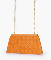 RTW Creation - Mustard quilted evening clutch with snap closure
