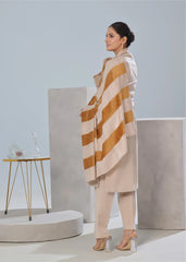 Dressline Un Stitched 3 Pcs Luxury Leather Peach Collection