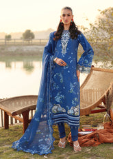 Sardinia Unstitched 3 Piece Festive Lawn Suit-River Side