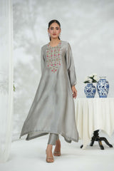 Silcot Stitched 2 Piece Silk Collection-Noorelan