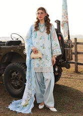 Sardinia Unstitched 3 Piece Festive Lawn Suit-Sky Bells