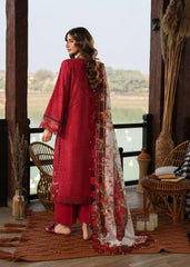 Sardinia Unstitched 3 Piece Festive Lawn Suit-Poppy