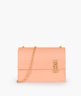 RTW Creation - Peach chain shoulder bag with twist lock