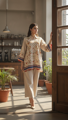Miraal By Nairah Stitched 2 Piece Premium Blended Cambric Collection'2025-Sahara