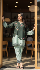 Miraal By Nairah Stitched 2 Piece Premium Blended Cambric Collection'2025-Split