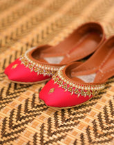 Mgs Style Khussa Collection-Lustre Pearl Ensemble Pink Elan