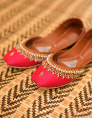 Mgs Style Khussa Collection-Lustre Pearl Ensemble Pink Elan