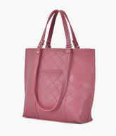RTW Creation - Pink quilted tote bag