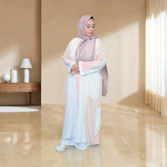 Bustangi Pastel Chiffon Abaya