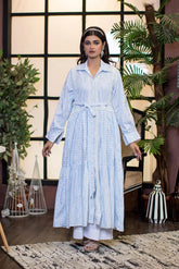 Urban Cut 1 Piece Cotton Printed Belted Dress