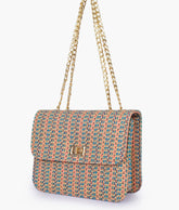 RTW Creation - Rainbow woven chain cross-body bag