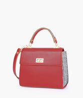 RTW Creation - Red criss-cross top-handle bag