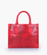 RTW Creation - Red on-the-go crocodile handbag
