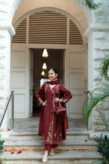 Paranda Omal By Komal Stitched 3 Piece Festive Collection'2025-Anarkali