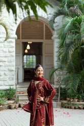 Paranda Omal By Komal Stitched 3 Piece Festive Collection'2025-Anarkali