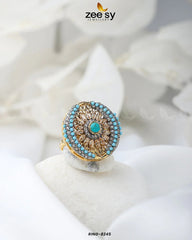 Zircon Cluster Ring-8245 Feroza - Zeesy Jewellery