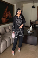 Allechant By Manahils Stitched Suit-Monochrome Muse