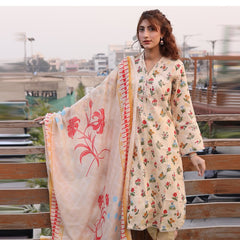 Heeriye 3 Piece Stitched Printed Lawn Suit - H307