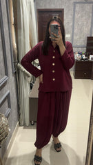 Allechant By Manahils Stitched Suit-Aladdin Co-ord set