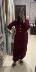 Allechant By Manahils Stitched Suit-Aladdin Co-ord set