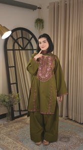 Tiraz Stitched 3 Piece Summer Suit-Nayel