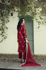 Manahils Stitched Formals K-224-Ruby Radiance