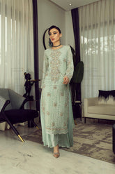 Manahils Stitched Formals K-223-Sage Serenity