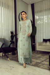 Manahils Stitched Formals K-223-Sage Serenity
