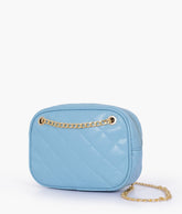RTW Creation - Sky blue quilted rectangle cross-body bag