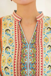 Gulbahar By Arha Eman Stitched Summer Suit-Sky Garden – Blue 2 Piece Co ord