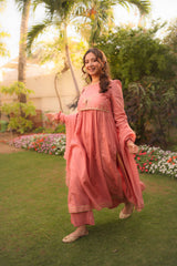 Omal By Komal Stitched 3 Piece Summer Suit-Sunaina - 3pc