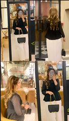 Fineur Shoulder Bag Quilted Charm - Black