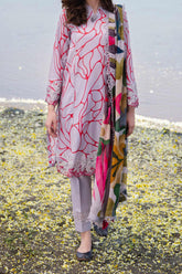 M Basics By Maria B Unstitched 3 Piece Emb Lawn Eid 2 Suit-D-04-A