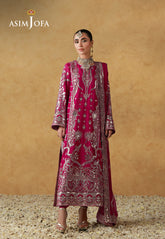 Asim Jofa Unstitched 3 Piece Wedding Festive Suit-AJULN-21 Embroidered Chiffon Unstitched 3 Pcs