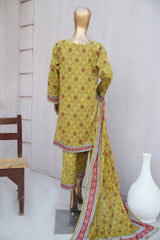 Girl woman Printed Embroidered Lawn Stitch Shirt Kurti Frock Cotton Dupatta Printed Trouser
