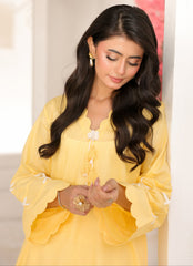 Abeera Stitched Co Ords Cotton Solid Edit-Butter Bloom-Se-06